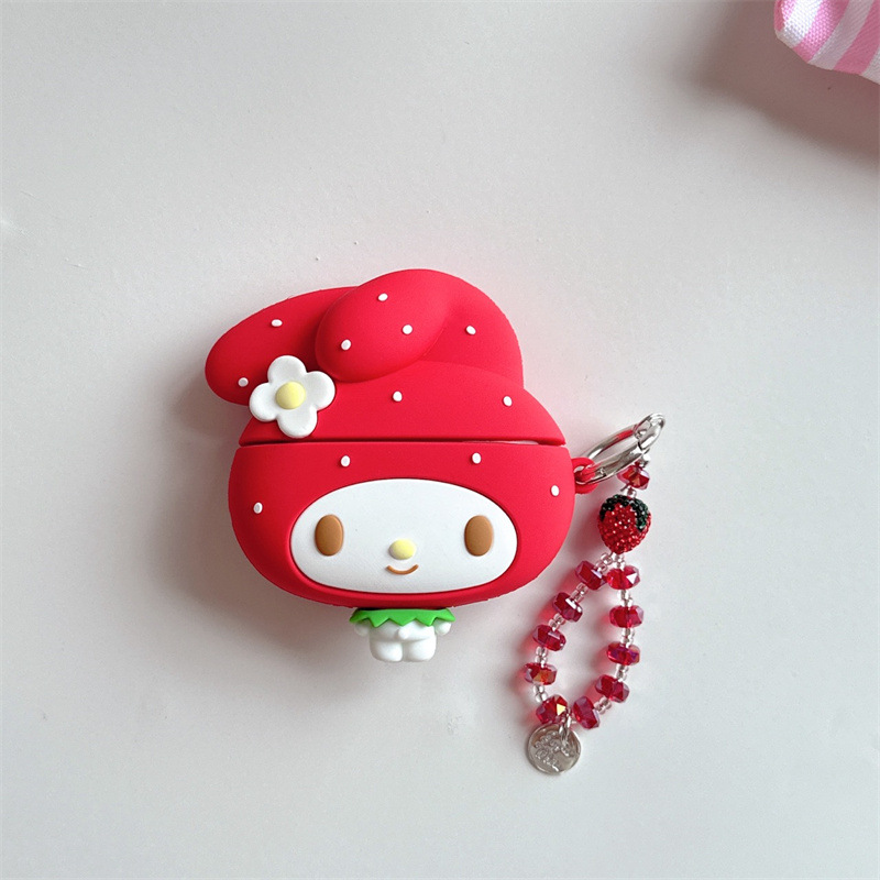 Strawberry Huller - Fashion Earphone Case Red Strawberry Mellody