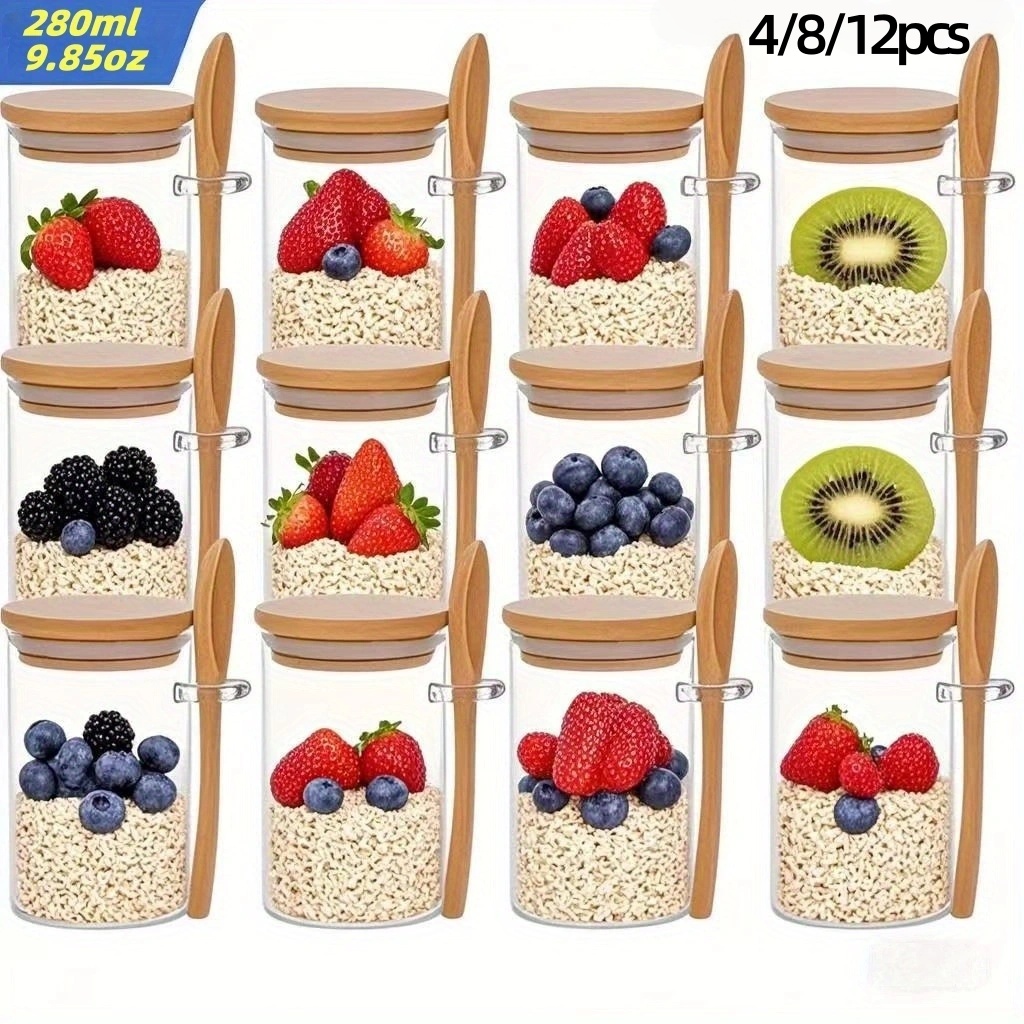 4/8/12Pcs, Oatmeal Breakfast C - đánh giá và giá Meal Prep Yogurt