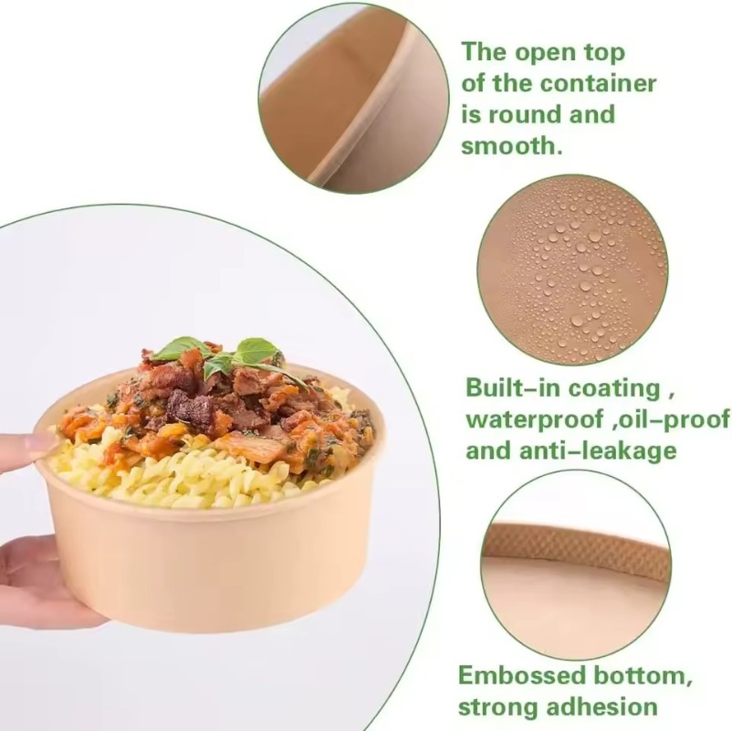 Kraft Paper Round Bowls Dispos - đánh giá và giá Meal Prep Plan