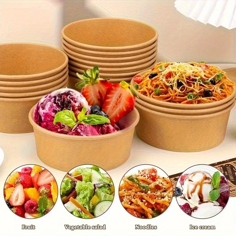 Kraft Paper Round Bowls Dispos - đánh giá và giá Meal Prep Plan