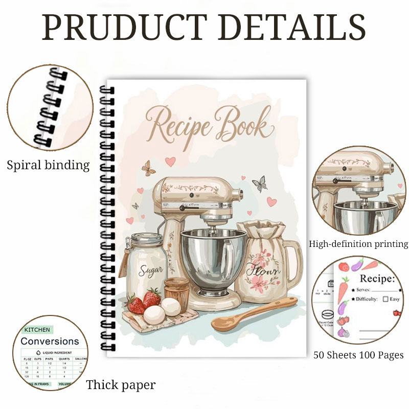 Recipe Journal 100 Sheets Blan - đánh giá và giá Meal Prep Plan