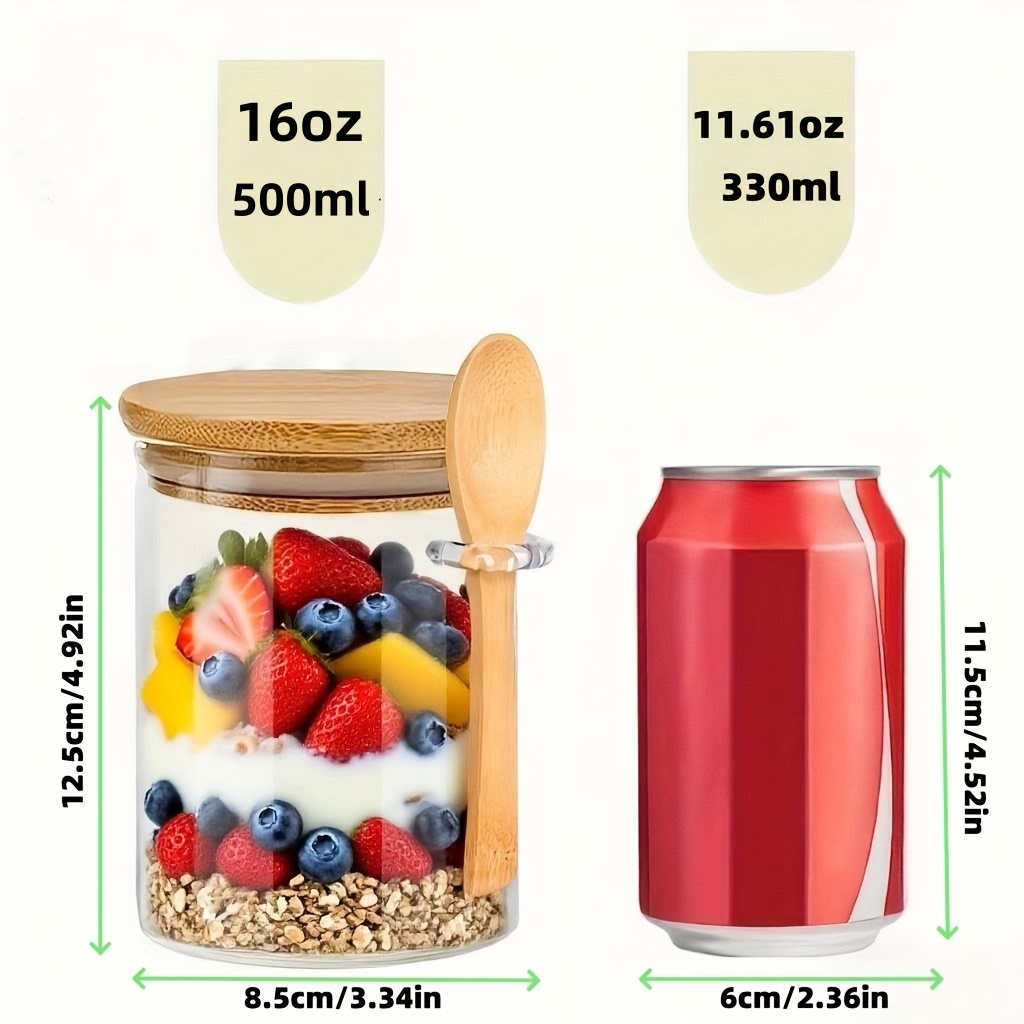 1/2/4/8Pcs Oatmeal Glass Cup S - đánh giá và giá Meal Prep Yogurt